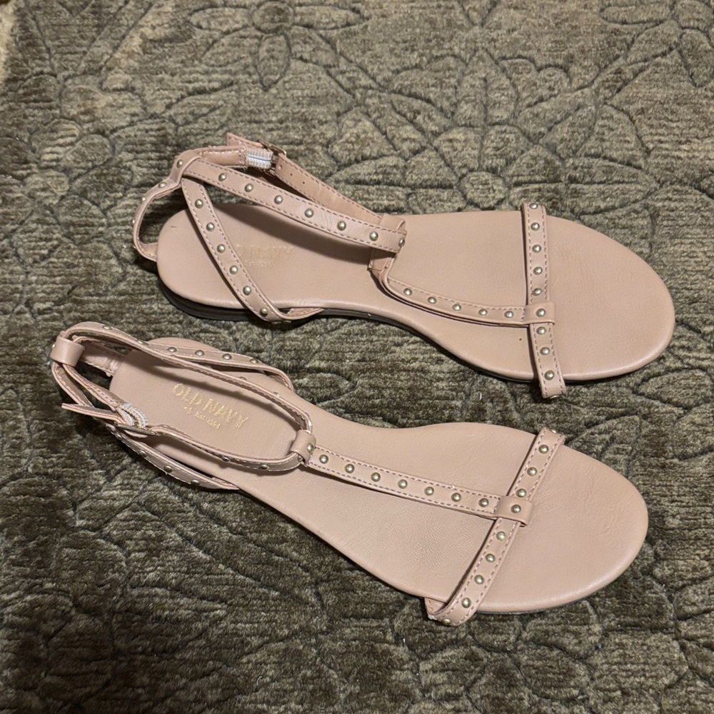 Old Navy Tan Gladiator Sandals with Stud Accents
